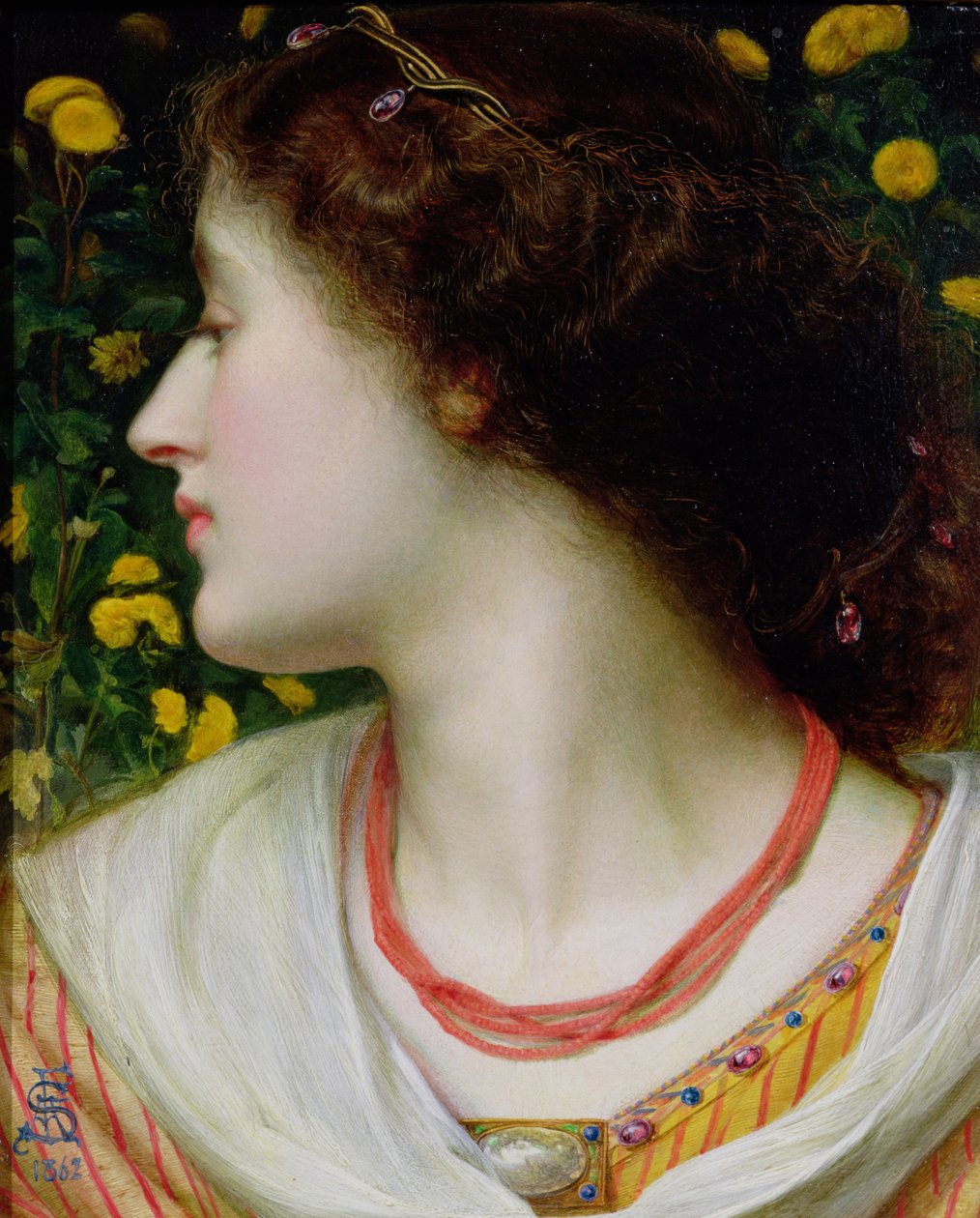 La Belle Izolda, 1862 (panel) autorstwa Anthony Frederick Augustus Sandys