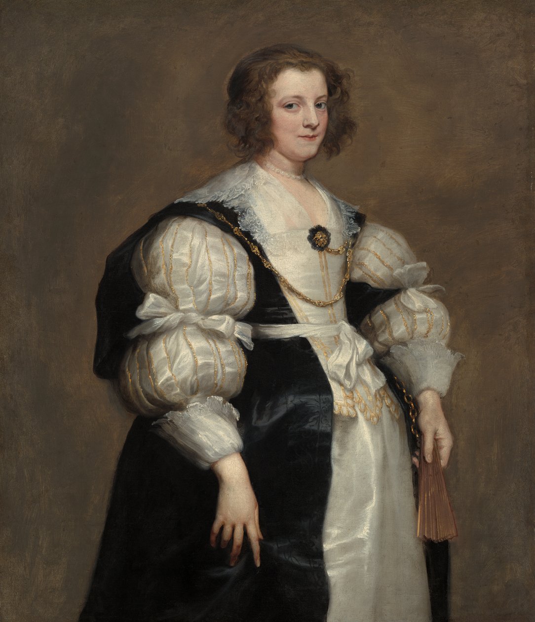 Dama z wachlarzem, ok.1628 autorstwa Anthony van Dyck