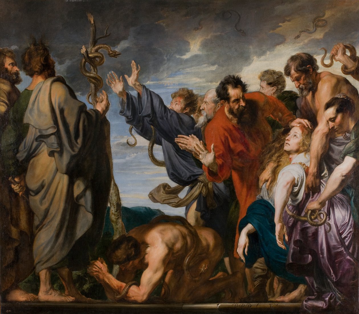 Mojżesz i wąż miedziany autorstwa Anthony van Dyck