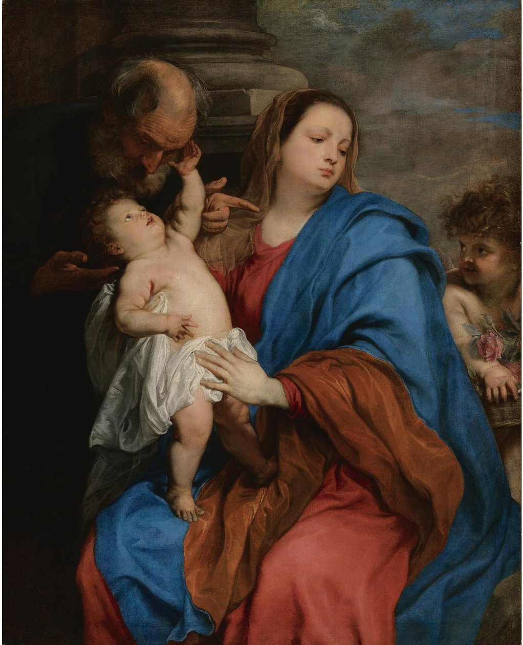 Święta Rodzina z aniołem autorstwa Anthony van Dyck