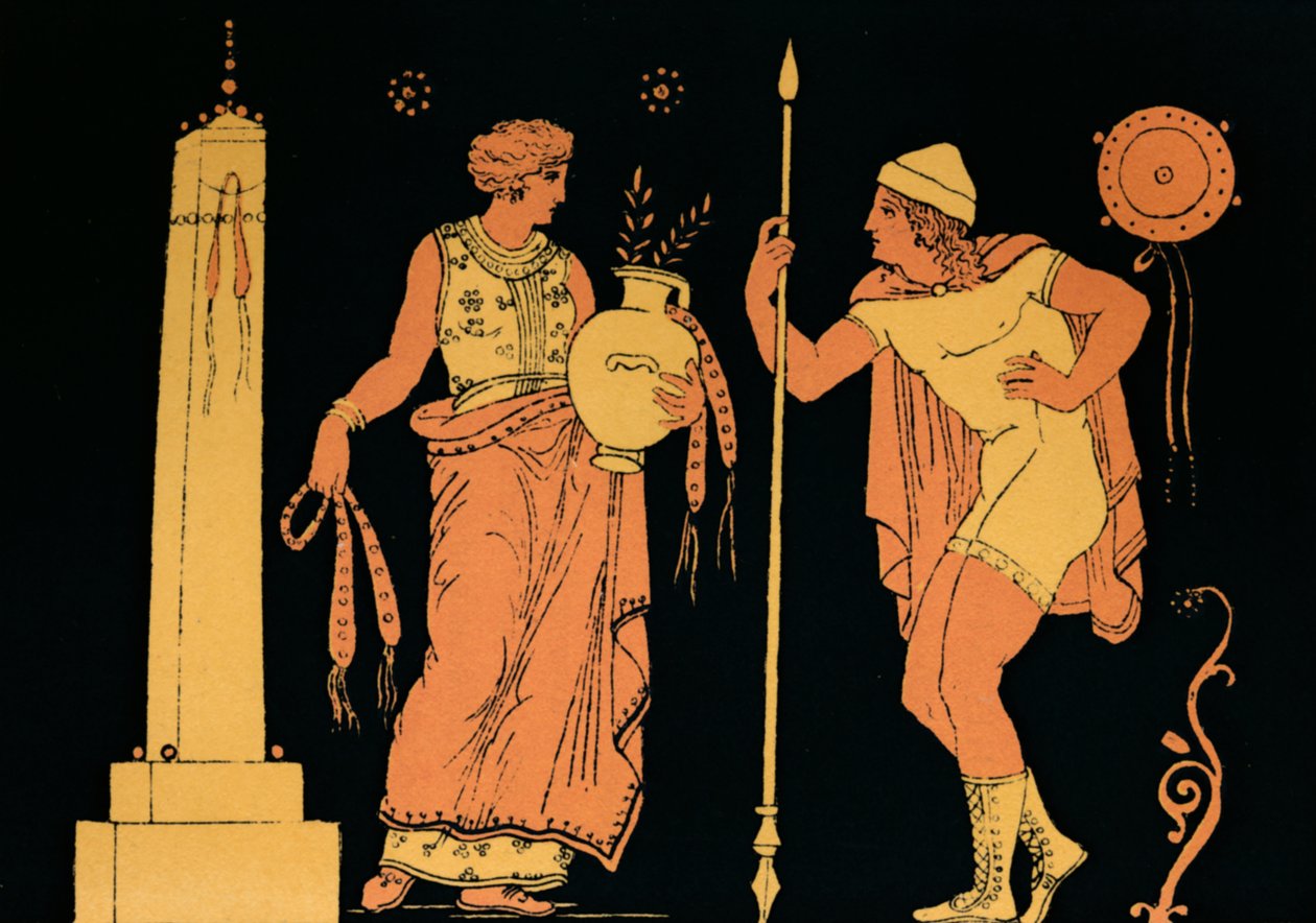 „Elektra i Orestes”, 1880 autorstwa Antique