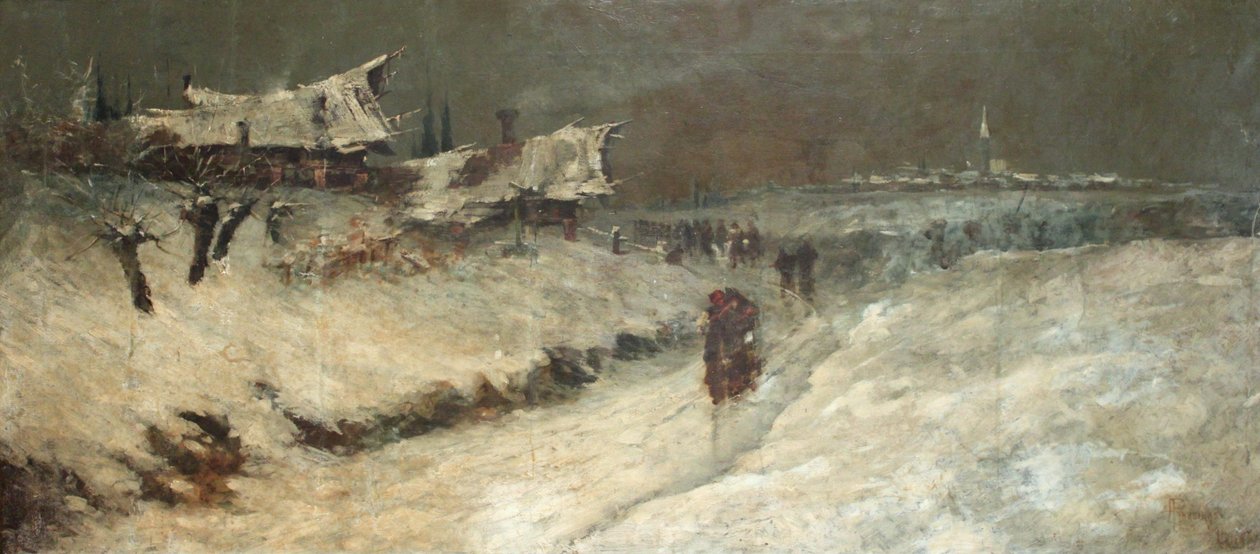 Pogrzeb w San Donà, Włochy autorstwa Antonio Parreiras