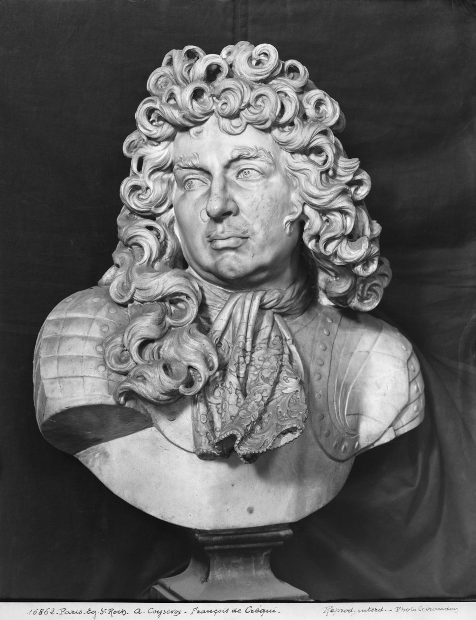 Popiersie Francois de Crequy, c.1690 (marmur) autorstwa Antoine Coysevox