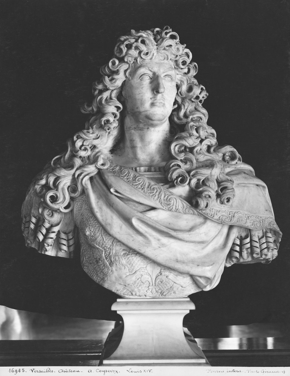 Popiersie Ludwika XIV (1638-1715) ok. 1678-81 (marmur) autorstwa Antoine Coysevox