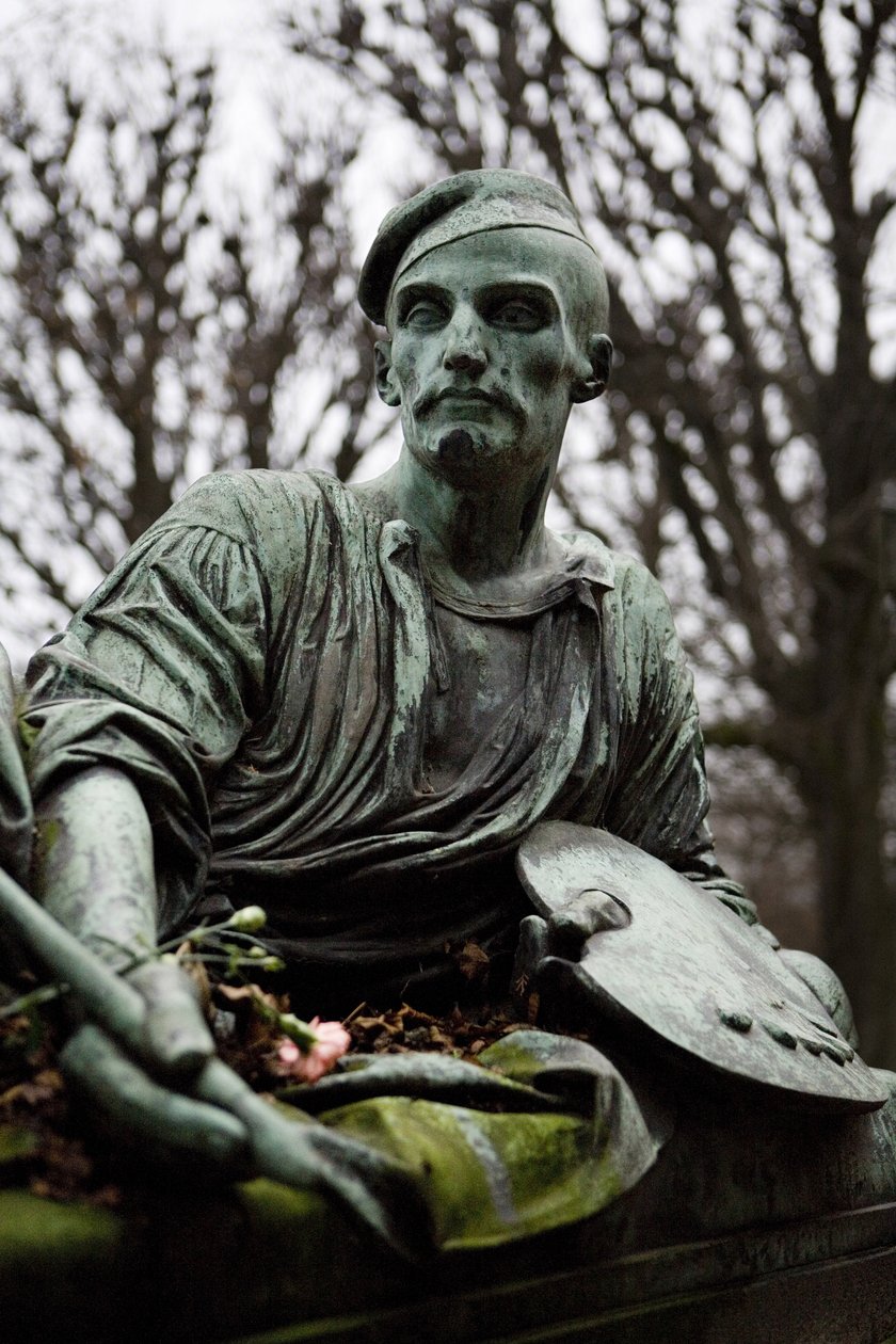 Grób Jean Louis Andre Theodore Gericault (1791-1824) (brąz) autorstwa Antoine Etex