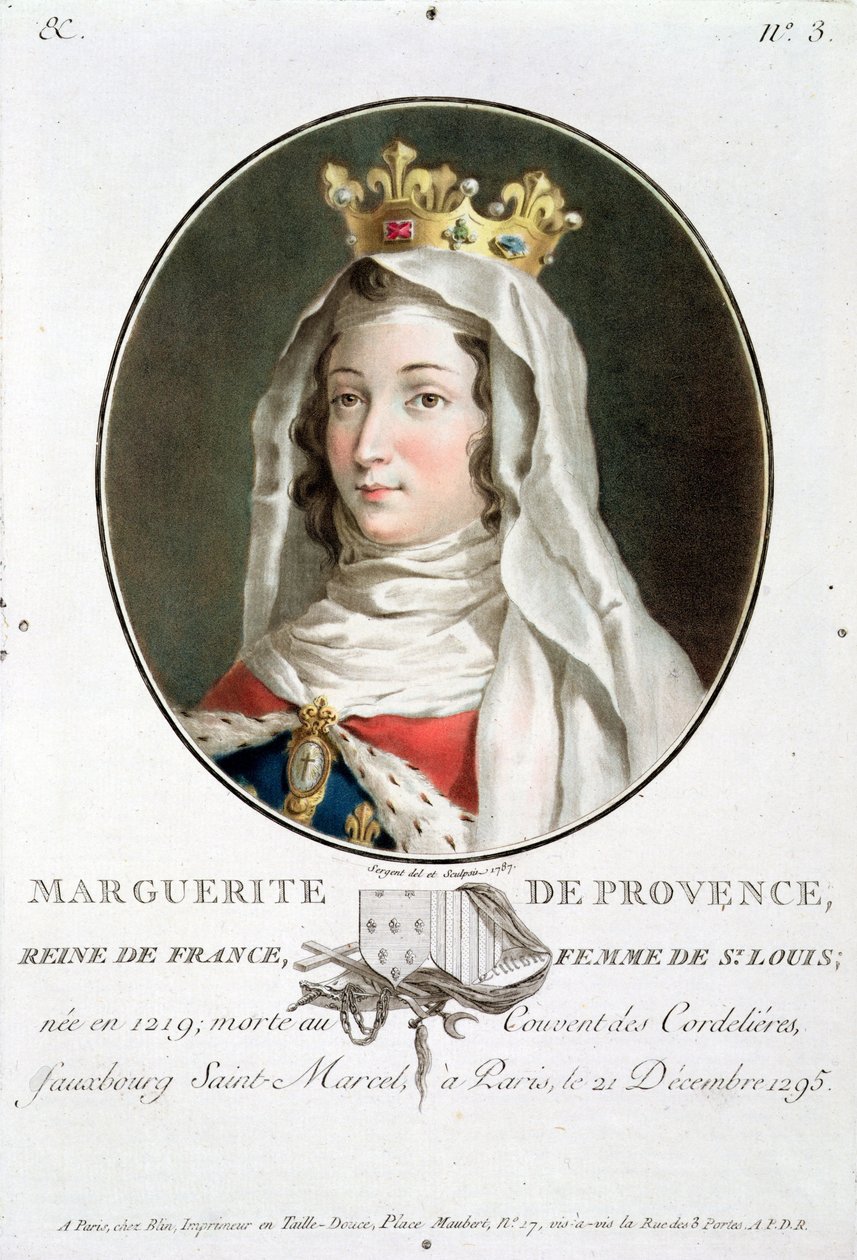 Portret Marguerity z Prowansji (1219-95), 1787 autorstwa Antoine Louis Francois Sergent Marceau