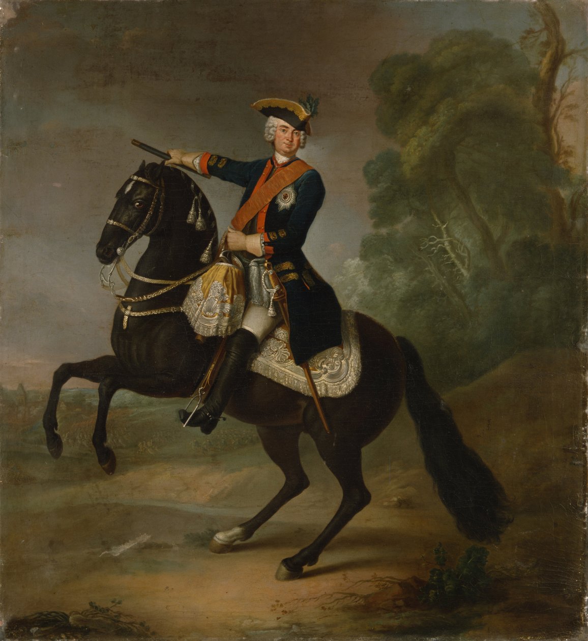 Kurt Christoph Graf von Schwerin na koniu, 1750 autorstwa Antoine Pesne
