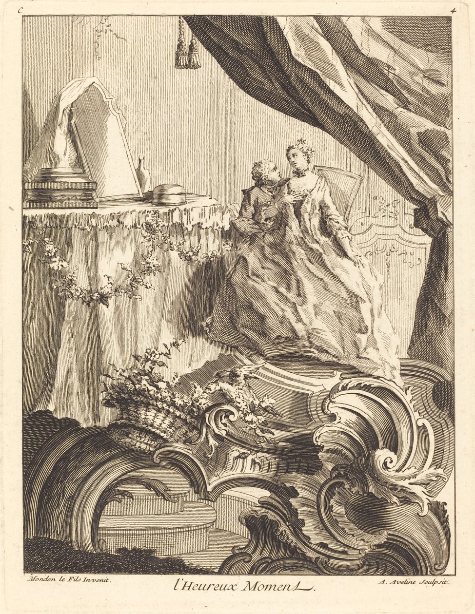 Szczęśliwa chwila, 1736. autorstwa Antoine Aveline