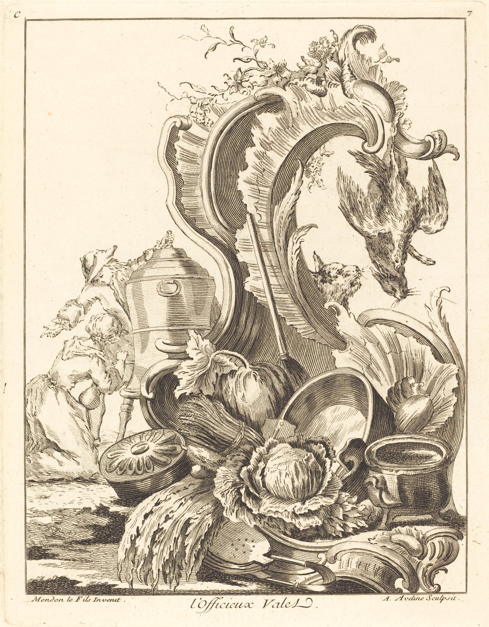 Nieoficjalny lokaj, 1736. autorstwa Antoine Aveline