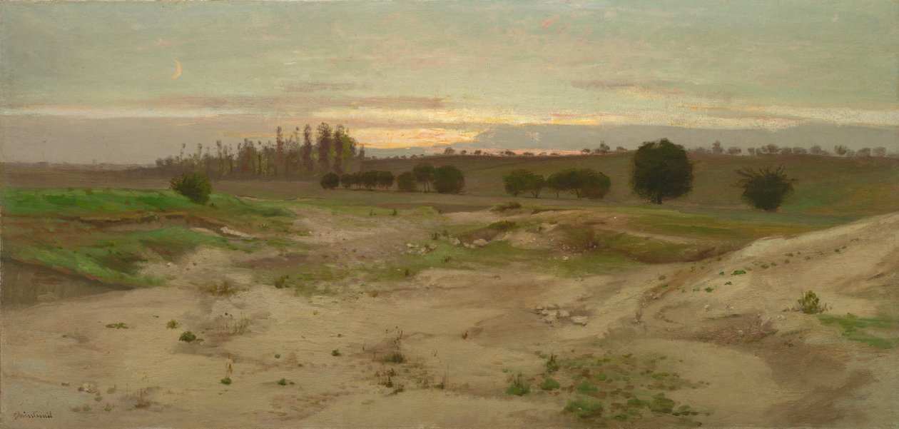 Marl Pit w Mulcent: wieczór autorstwa Antoine Chintreuil