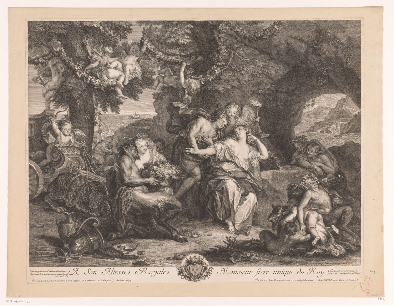 Bachus i Ariadna autorstwa Antoine Coypel