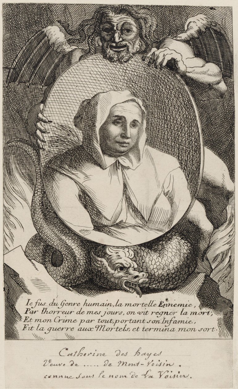 Catherine Deshayes (Monvoisin, znana jako "La Voisin") 1680 autorstwa Antoine Coypel