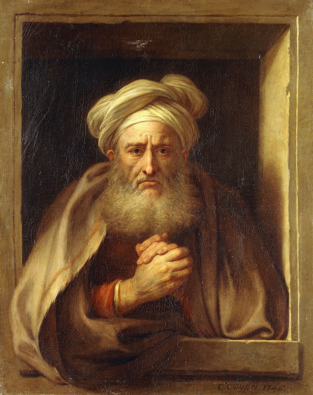 Bolesny Heraklit, 1746 autorstwa Antoine Coypel