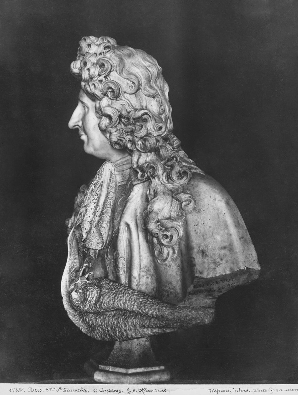 Popiersie Jules Hardouin Mansart, 1698 (marmur) autorstwa Antoine Coysevox