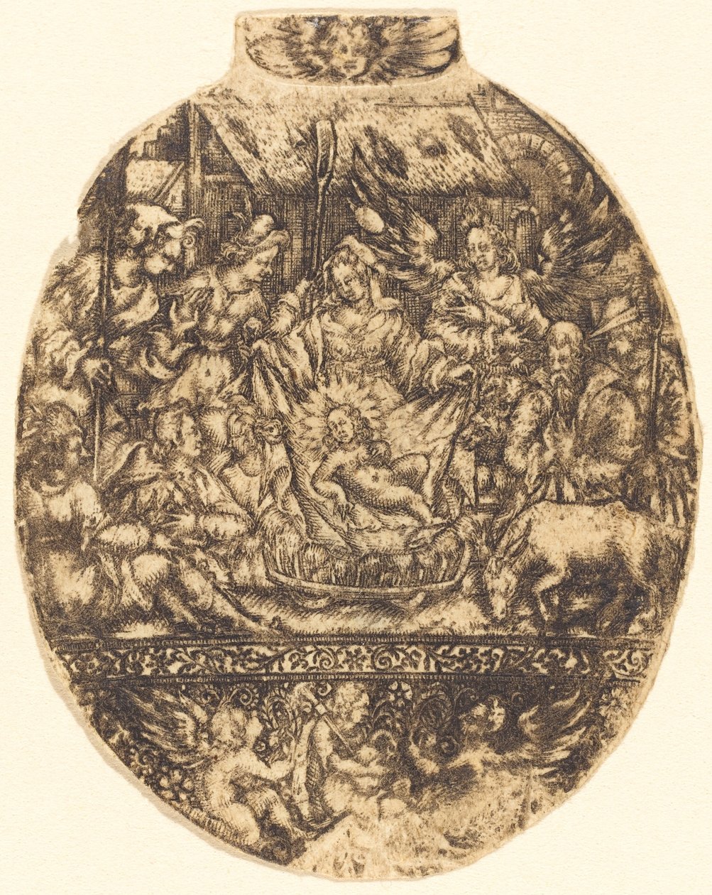 Adoracja pasterzy autorstwa Antoine Jacquard