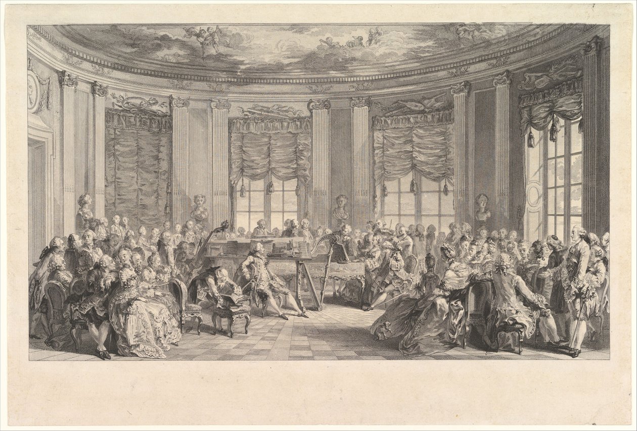 Koncert, 1774. autorstwa Antoine Jean Duclos