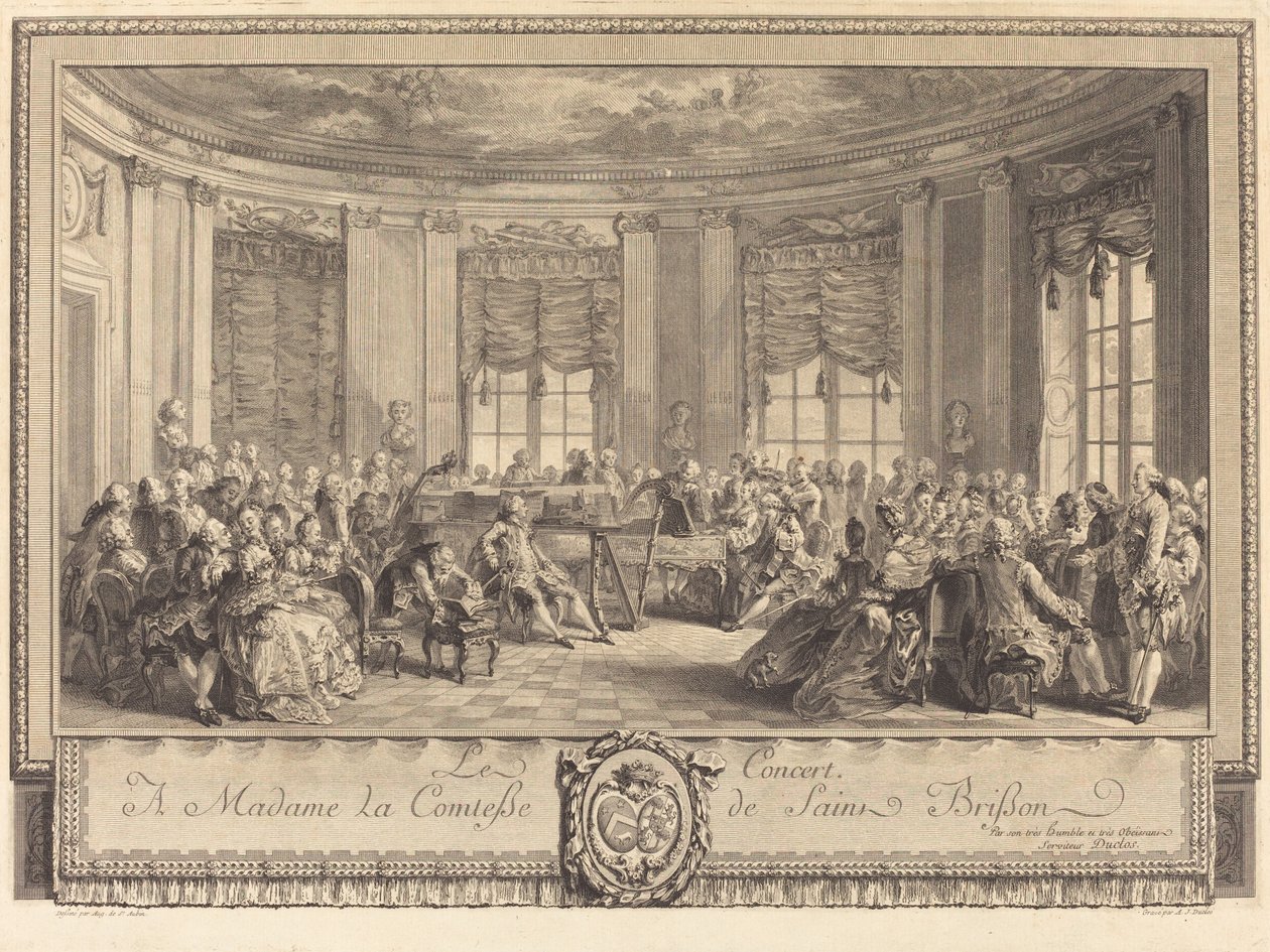 Koncert autorstwa Antoine Jean Duclos after Augustin de Saint Aubin
