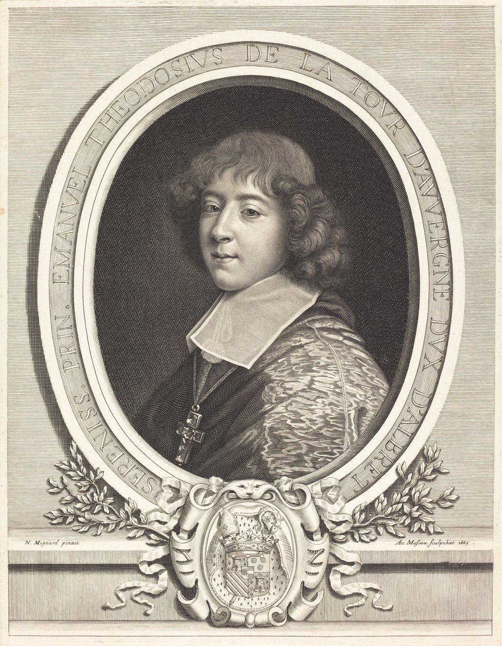 Kardynał Bouillon autorstwa Antoine Masson after Nicolas Mignard