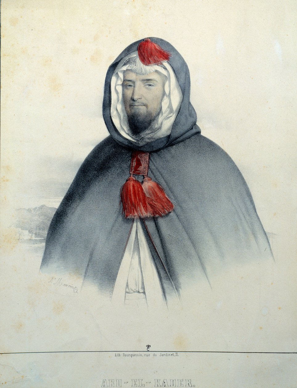 Portret Abd El Kadera (Abd-El-Kader autorstwa Antoine Maurin