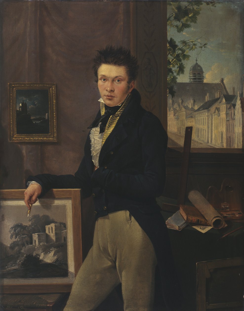 Autoportret (olej na desce) autorstwa Antoine Pierre Steyaert