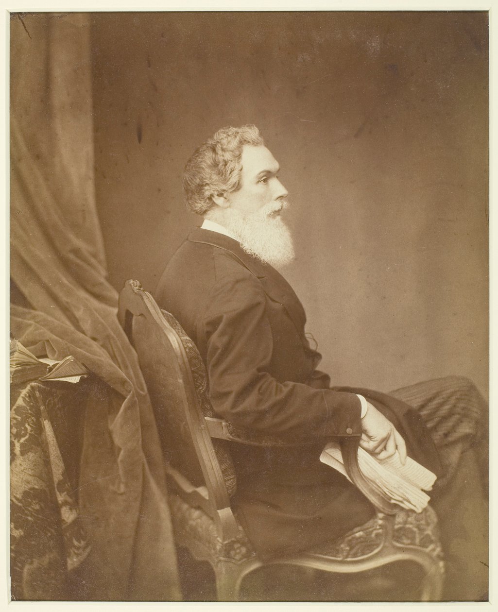 Bez tytułu (mężczyzna na krześle, profil) autorstwa Antoine Samuel Adam Salomon