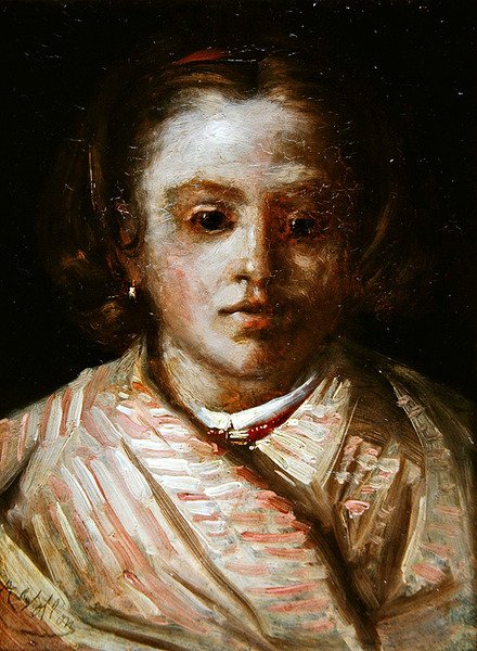 Portret dziecka autorstwa Antoine Vollon