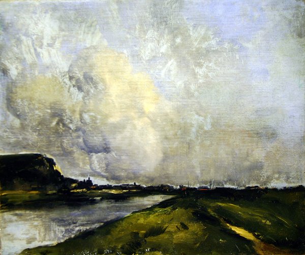 Brzeg rzeki (olej na płótnie) autorstwa Antoine Vollon