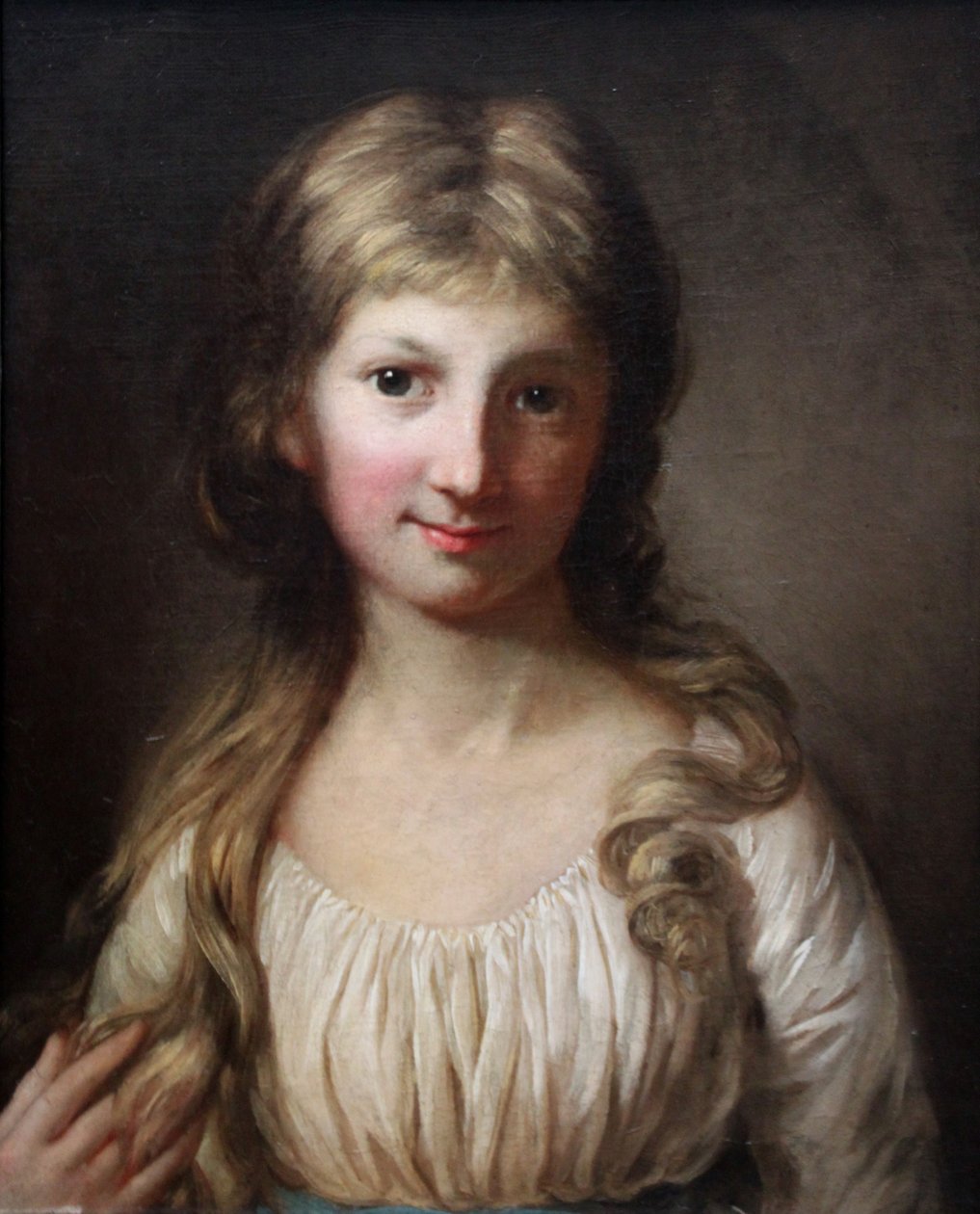 Wilhelmine Henry, znana jako Minette autorstwa Anton Graff
