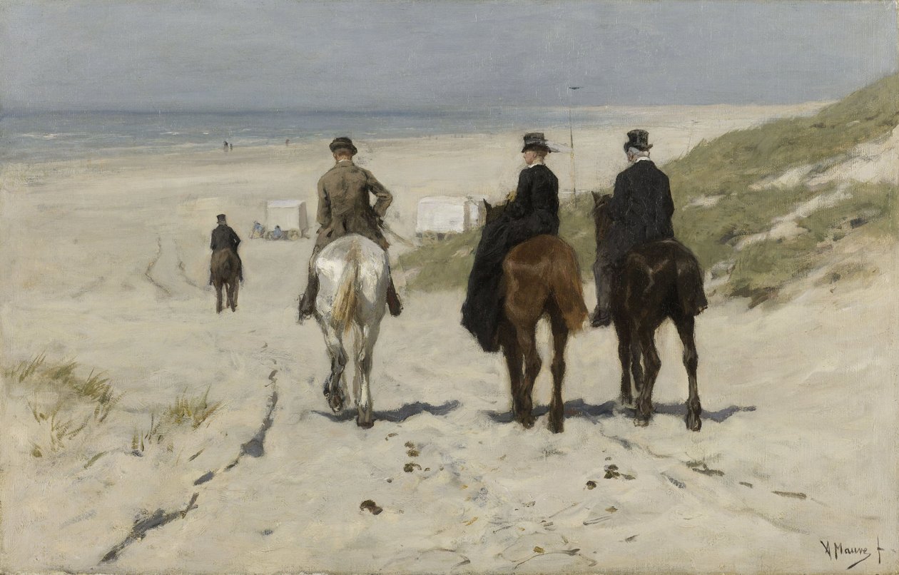 Poranna przejażdżka na plaży? autorstwa Anton Mauve