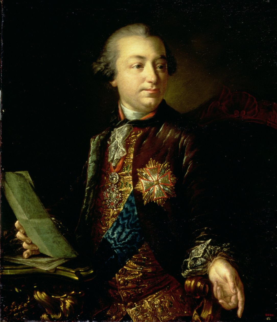 Portret Iwana Iwanowicza Szuwałowa (1727-97) Prezes Akademii Sztuk autorstwa Anton Pavlovich Losenko