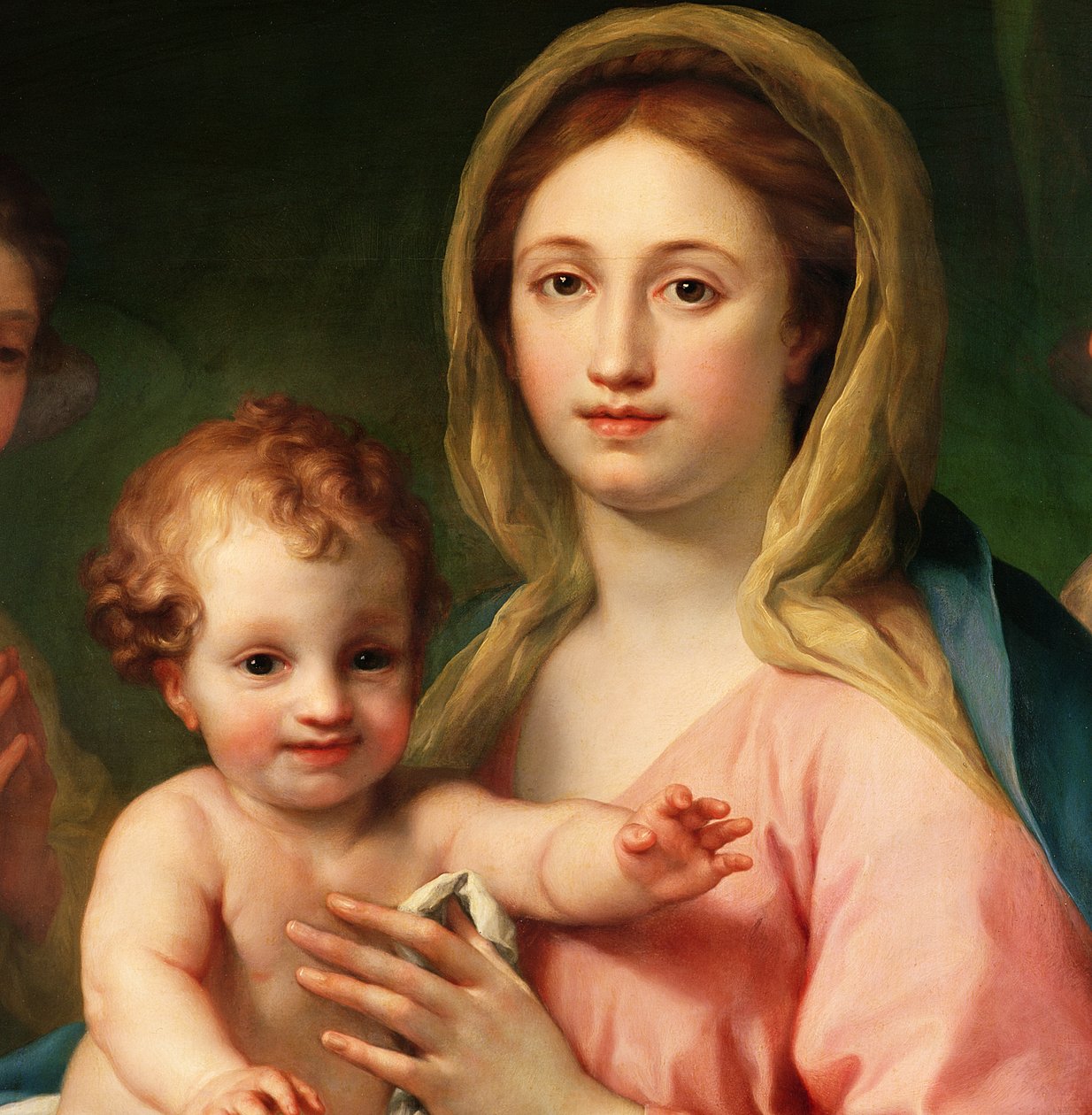 Madonna z Dzieciątkiem z dwoma aniołami, 1770-73 (detal 91576) autorstwa Anton Raphael Mengs