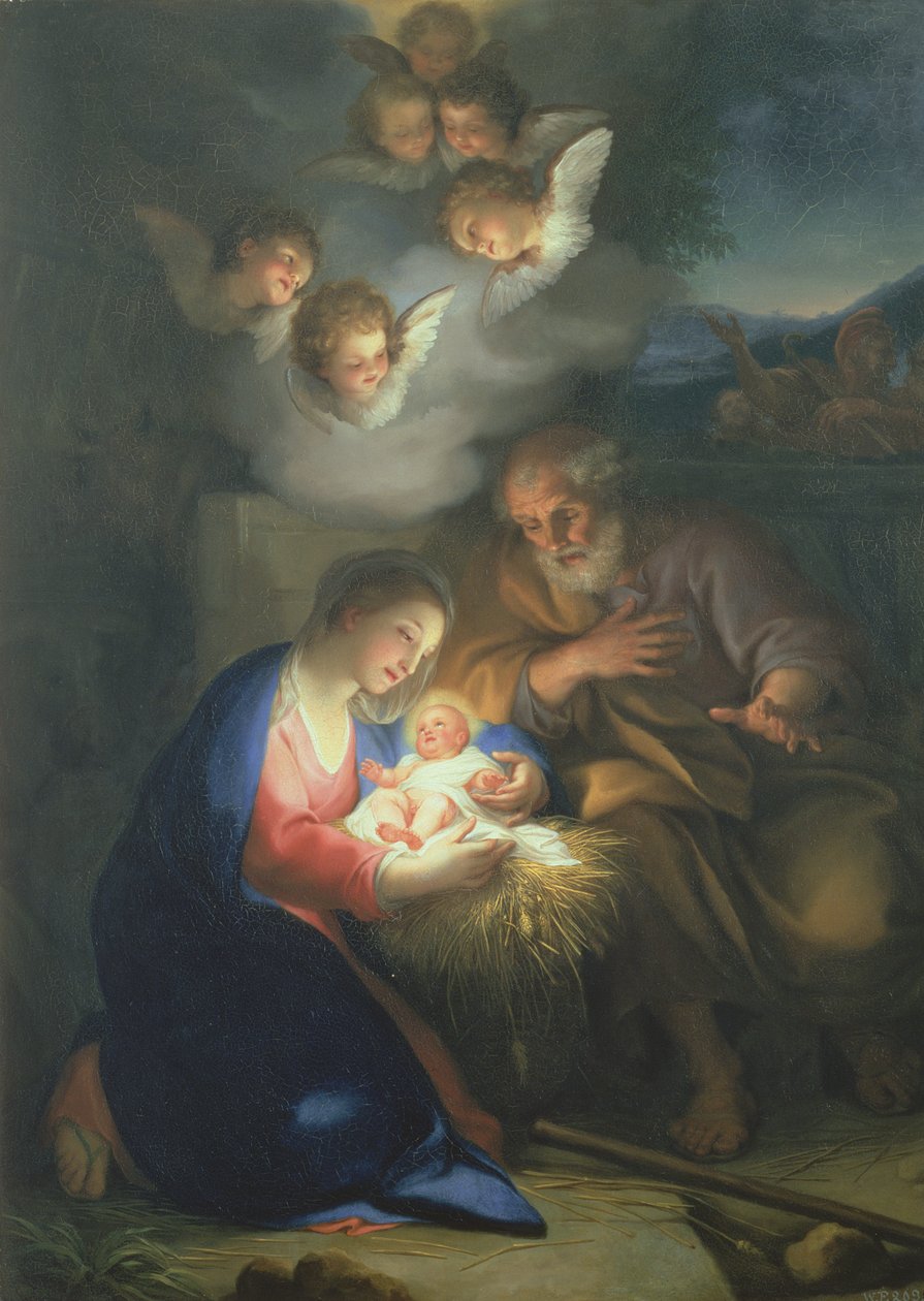 د زیږون صحنه autorstwa Anton Raphael Mengs