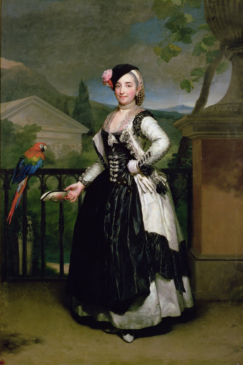 Portret Isabel Parrena Arce, Ruiz de Alarcon y Valdes, Marquesa de Llano, 1770 autorstwa Anton Raphael Mengs