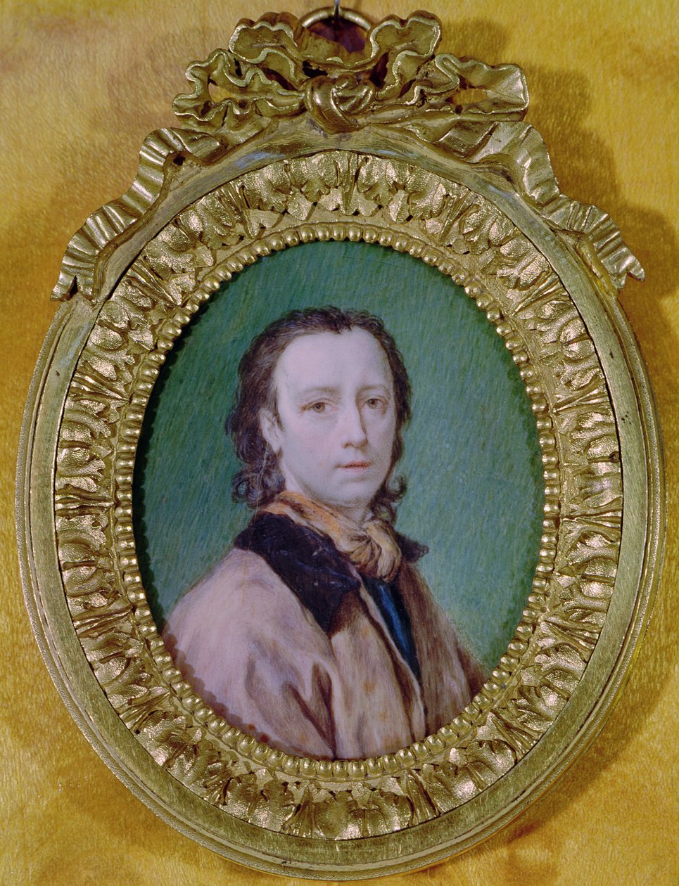 Autoportret w medalionie (miniatura) autorstwa Anton Raphael Mengs