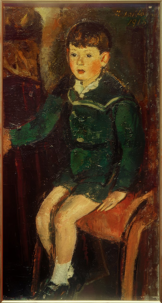 Syn Piotr (siedzi) autorstwa Anton Faistauer