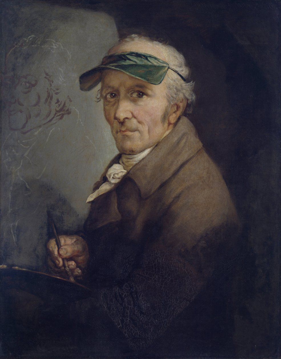 Autoportret z osłoną na oczy, 1813 autorstwa Anton Graff