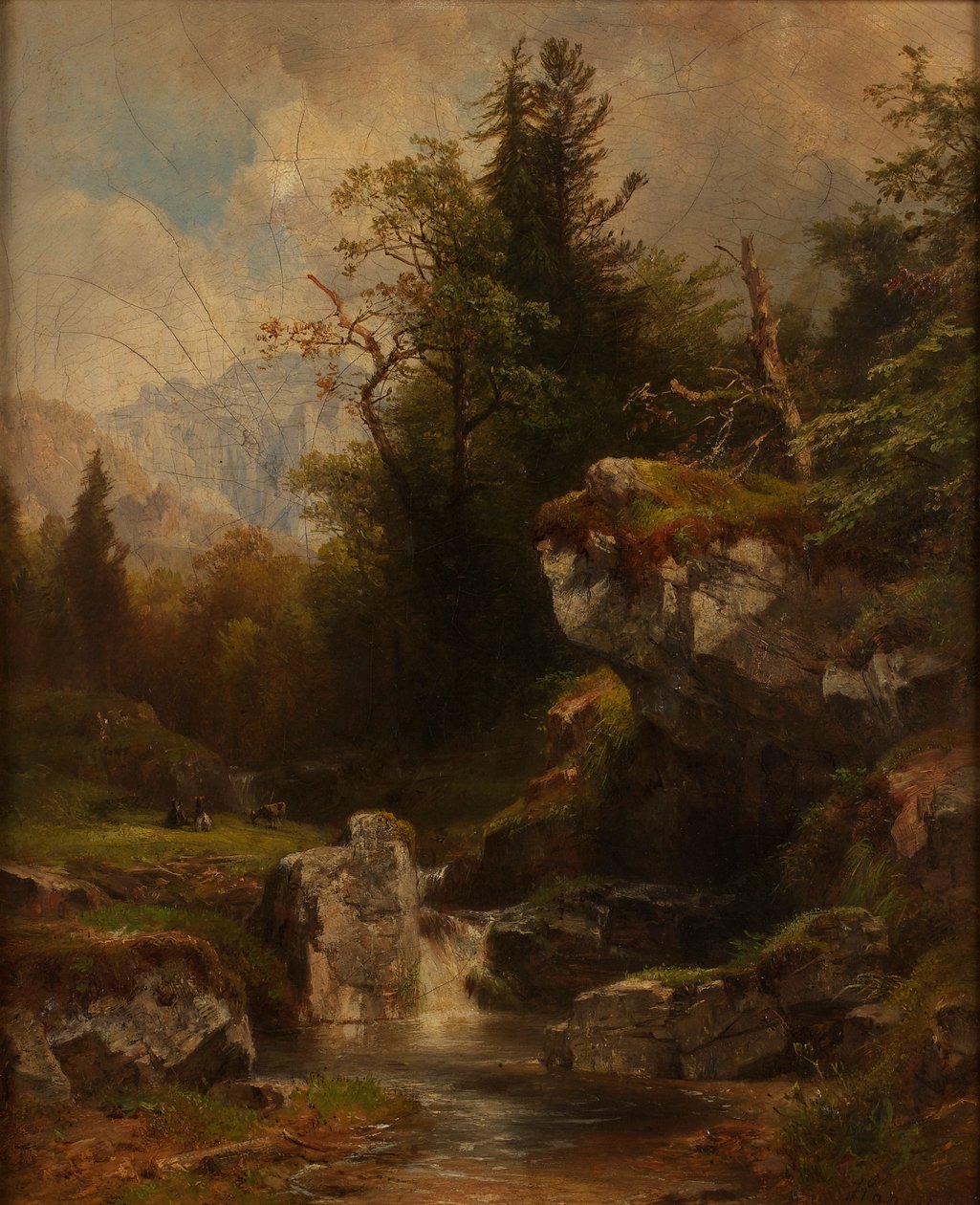 Krajobraz w Salzkammergut autorstwa Anton Hansch