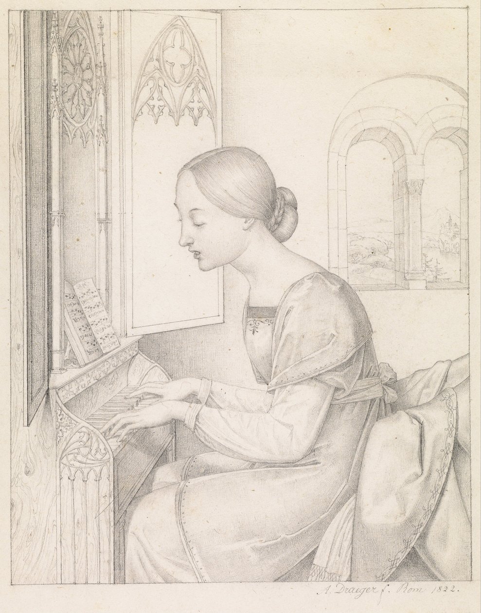 Święta Cecylia autorstwa Anton Josef Dräger