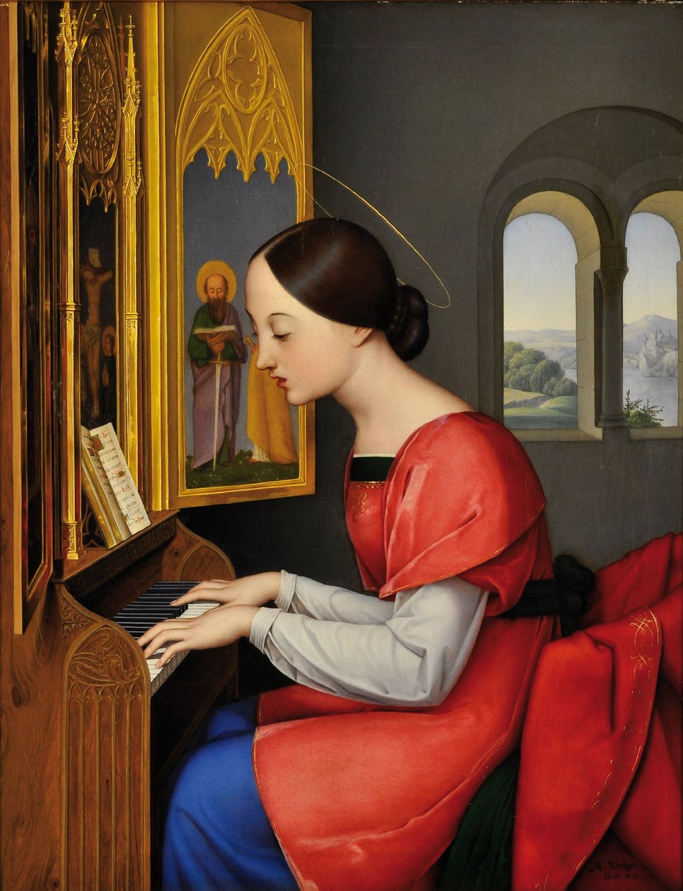 Św. Cecylia, 1823 r. autorstwa Anton Josef Dräger