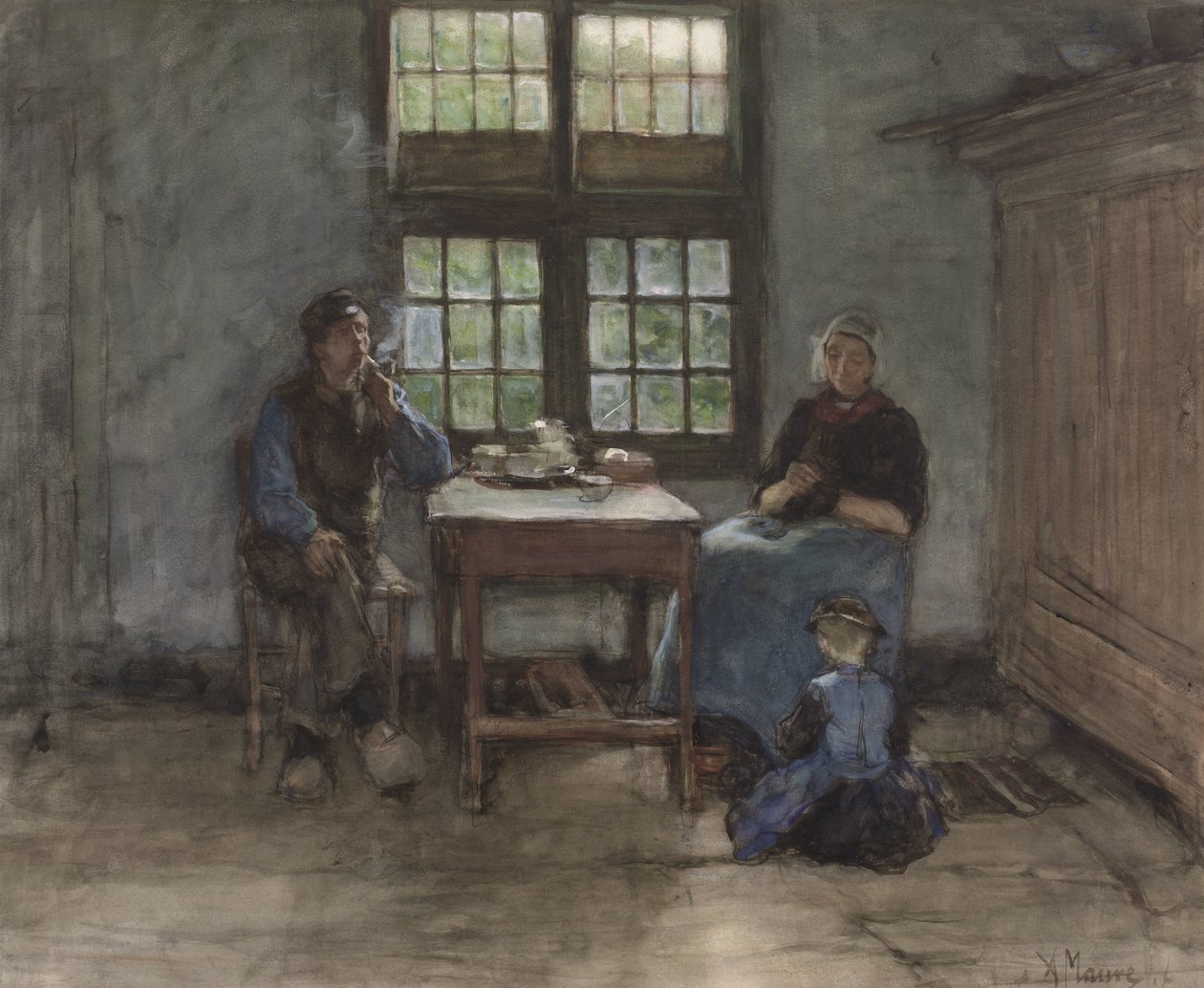 Larens w pomieszczeniach autorstwa Anton Mauve
