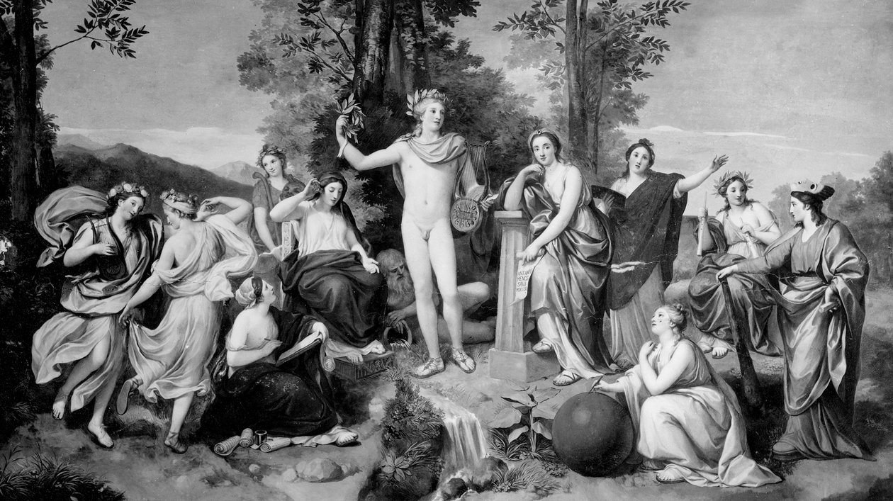 Parnas, 1761 autorstwa Anton Raphael Mengs