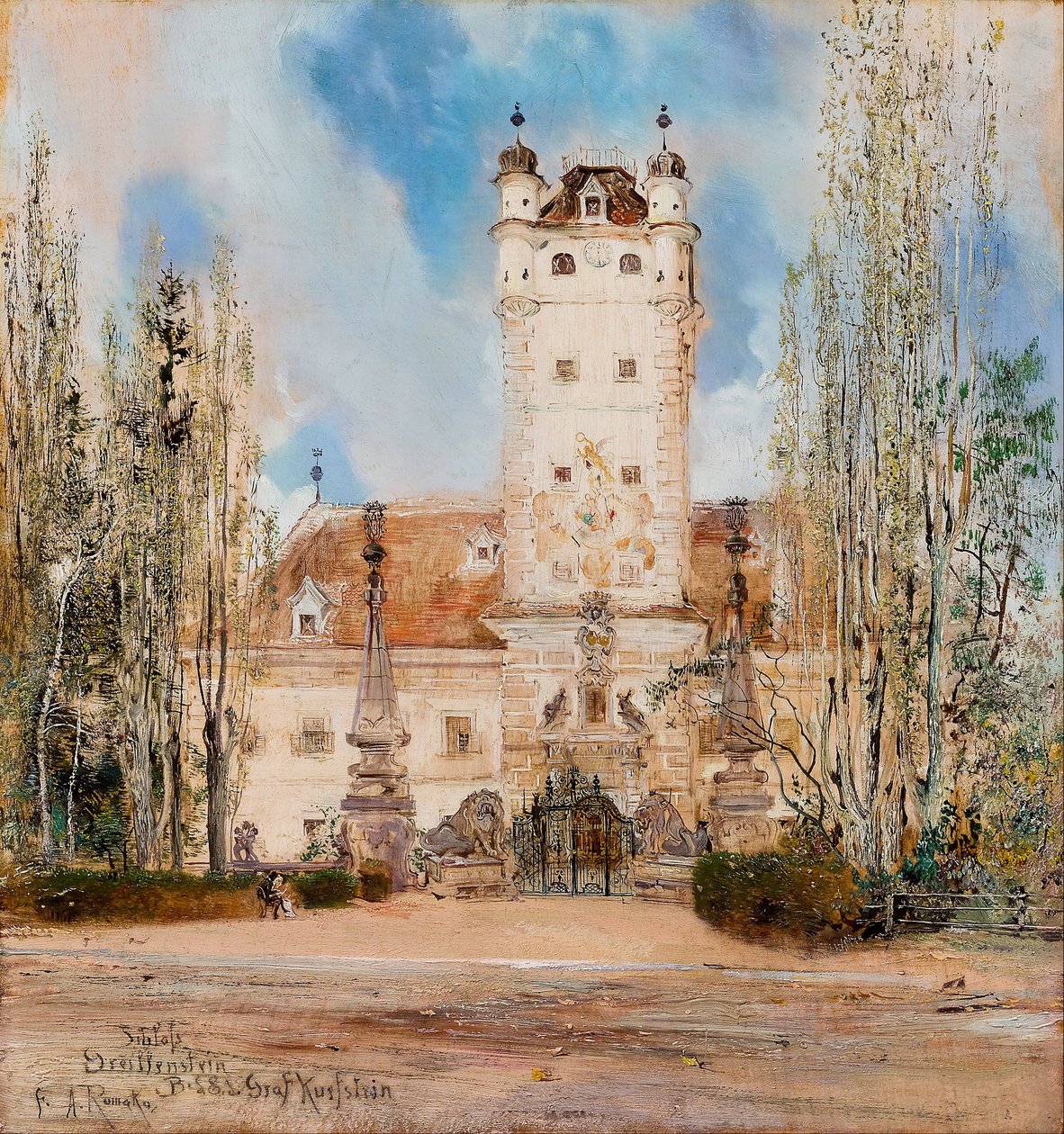Zamek Greillenstein autorstwa Anton Romako