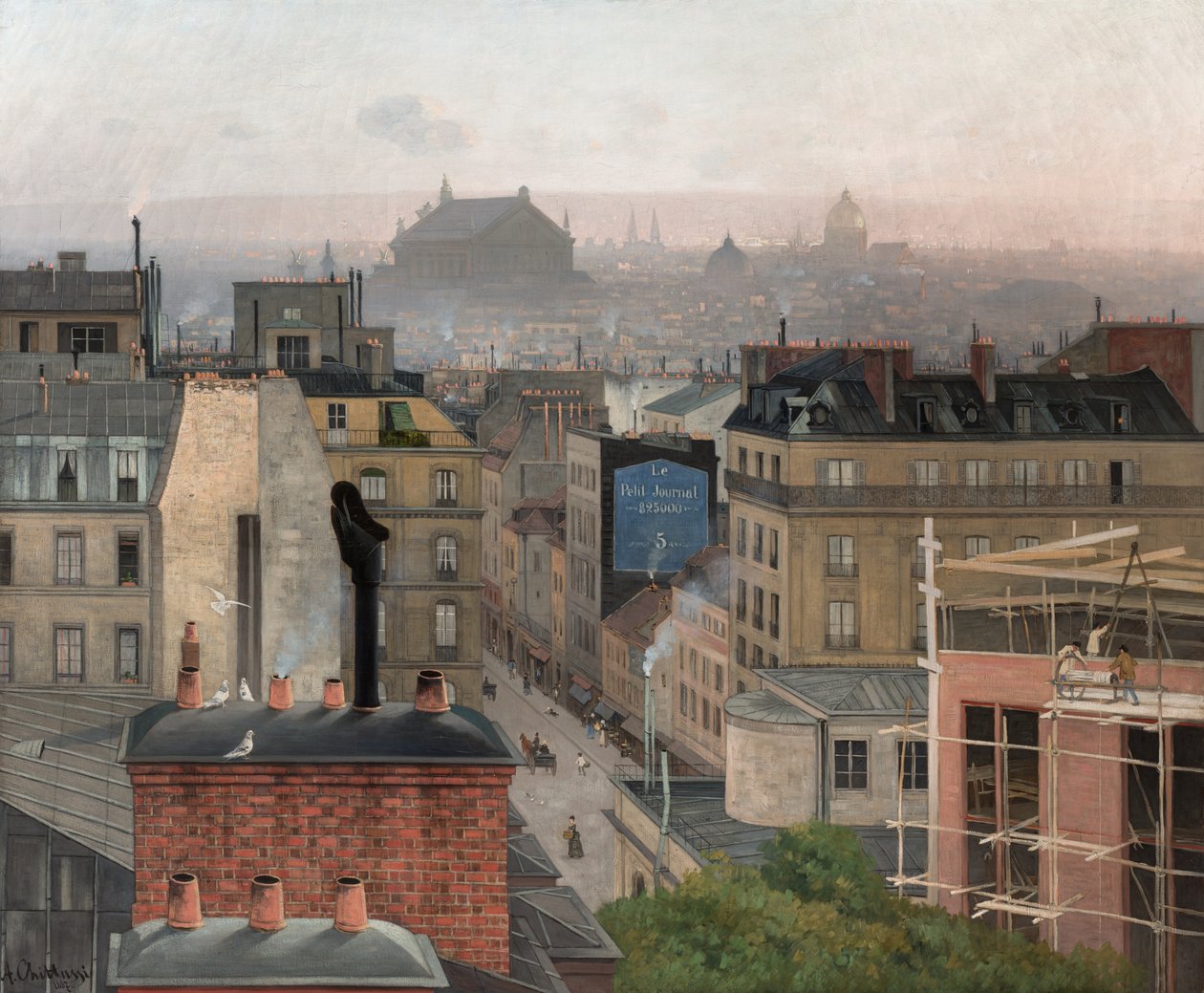 Paryż widziany z Montmartre, 1887 r. autorstwa Antonin Chittussi