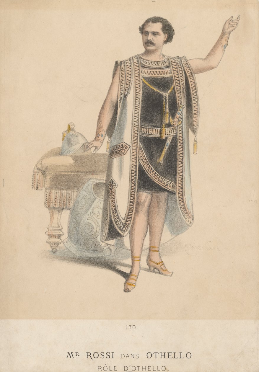 Pan Rossi jako Otello autorstwa Antonin Marie Chatiniere