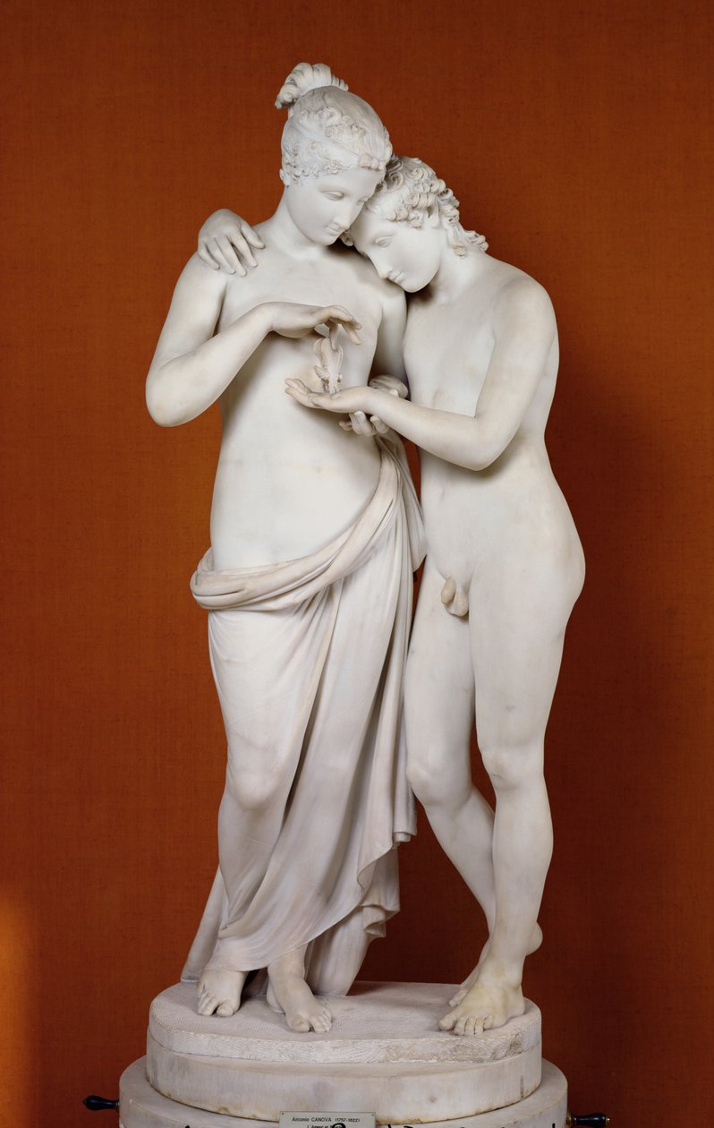 Kupidyn i Psyche (marmur) autorstwa Antonio Canova