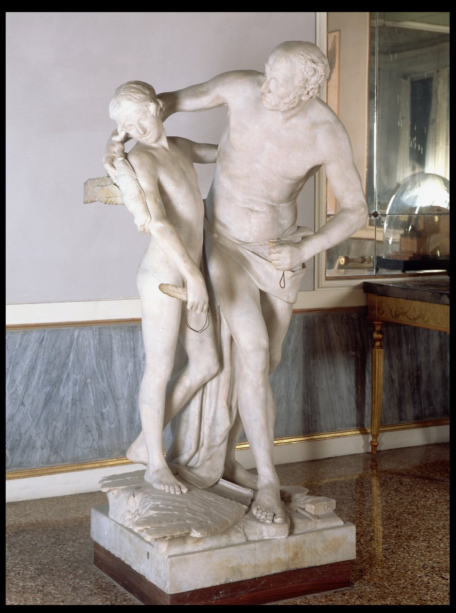 Dedal i Ikar (marmur) autorstwa Antonio Canova