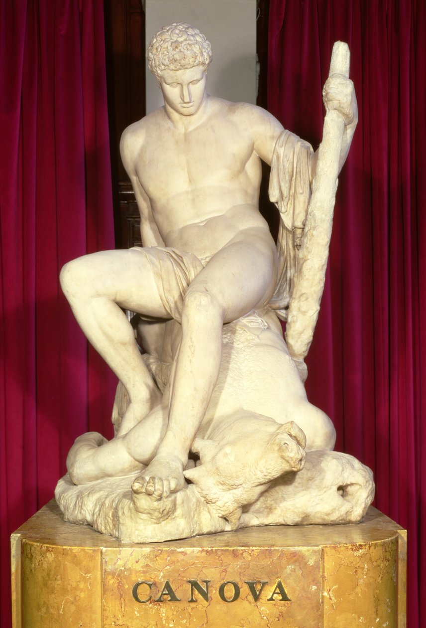 Tezeusz i Minotaur, 1782 (marmur) autorstwa Antonio Canova