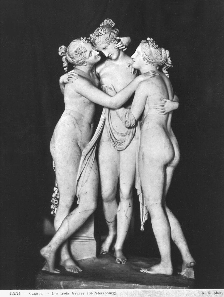 Trzy Gracje, 1812-16 (marmur) (patrz także 266965 i 266966) autorstwa Antonio Canova