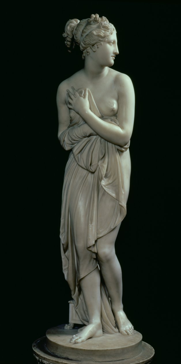 Wenus, widok z przodu, 1810 (marmur) (patrz także 124326) autorstwa Antonio Canova