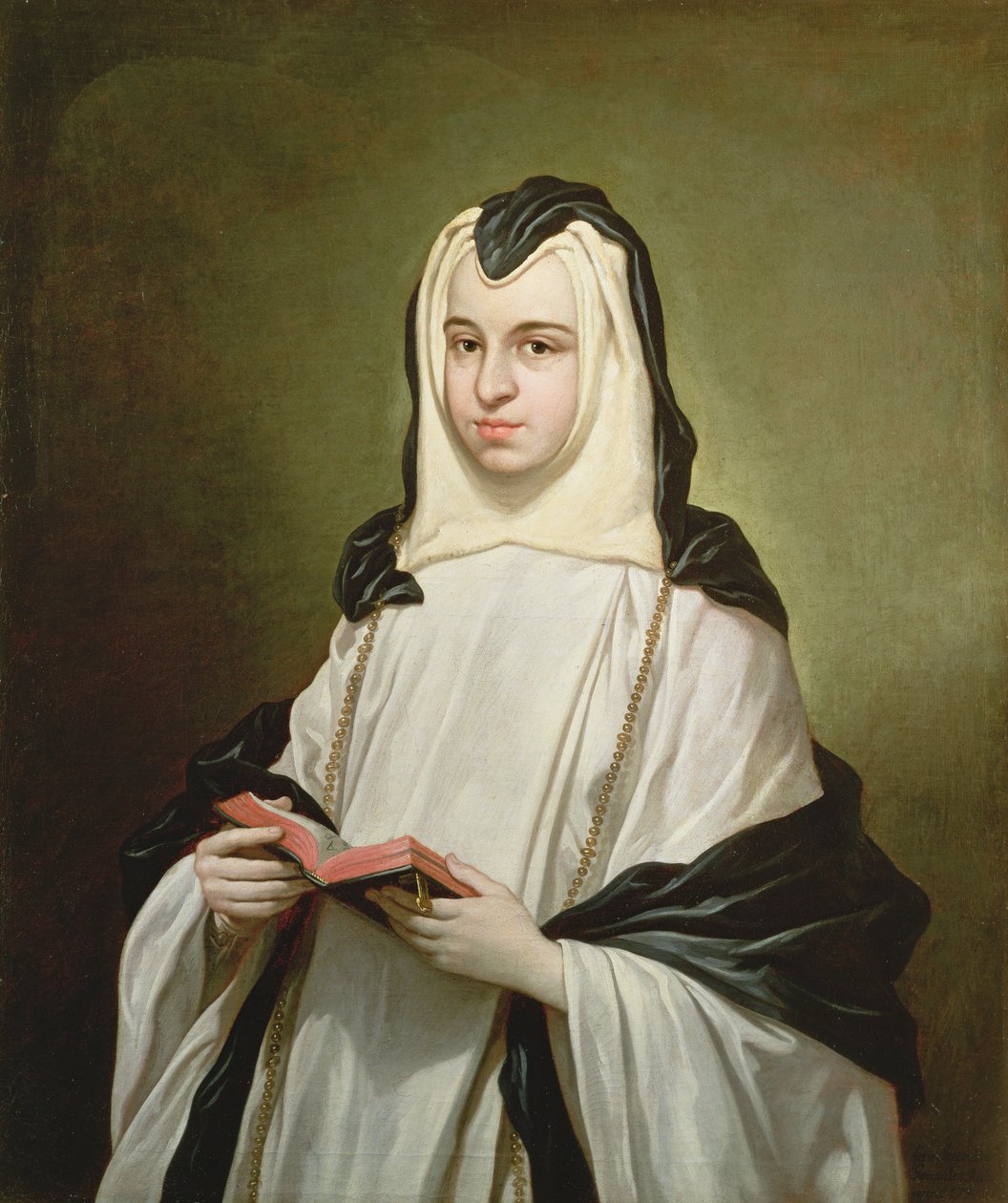 Portret zakonnicy, 1750 autorstwa Antonio Gonzalez Ruiz